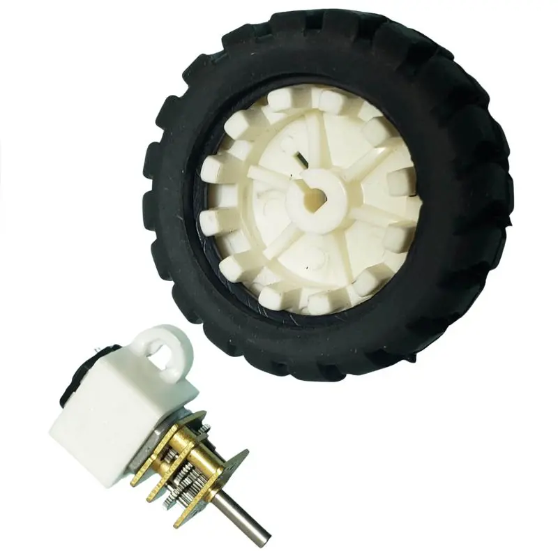Robot-011394 Gearmotor Wheel Kit – 6V, 890 Rpm, 1.7-Inch Wheels, 44 Ma Idle Current 1