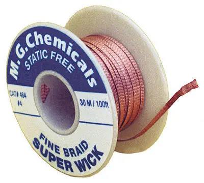 Rosin-Core Solder Wick #4 – Blue, 2.5 Mm Width, 5 Ft Length (10-Pack) 1