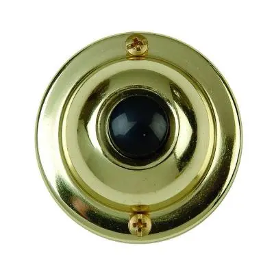 Round Metal Doorbell Switch – Gold And Black Finish With Premium Button 1