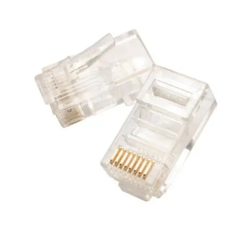 Rounded 8P8C Modular Plug – Solid/Stranded Cat5E, Pack Of 5 1