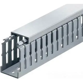 S25100C – Narrow-Finger Slotted Duct With Cover, 1" × 4" × 78", 12 Mm Slot Spacing 1