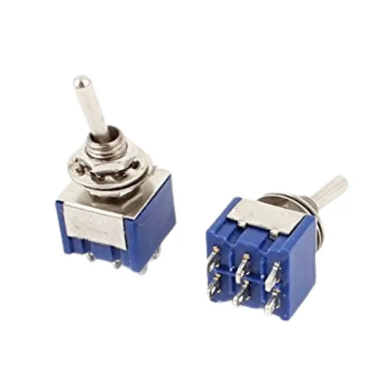 Sabd-2212D Dpdt Toggle Switch – 6A, On–None–On, 125Vac, Through-Hole Mount, 6Mm Panel Cutout 1