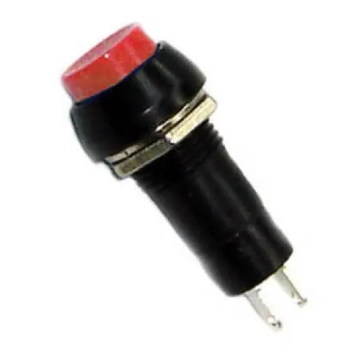 Scad-1421B Red Momentary Push Button Switch — 1P1T No, 12Mm Hex Actuator, 3A/250Va 1