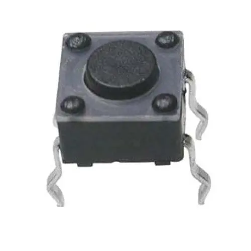 Scba-1110A - Black Momentary Push Switch, 1P1T No, 6×6Mm Square Actuator, 1.5Mm Height, Pc Board Mount 1