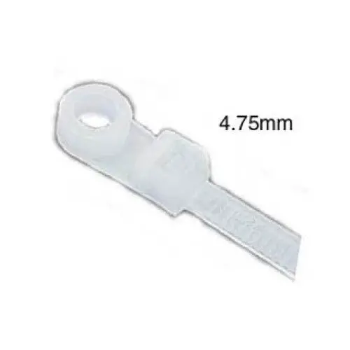 Screw-Mount Cable Tie – Natural, 8.46 In × 4.7 Mm, 50 Lb Load, #10 Mounting Hole, Pack Of 100 1