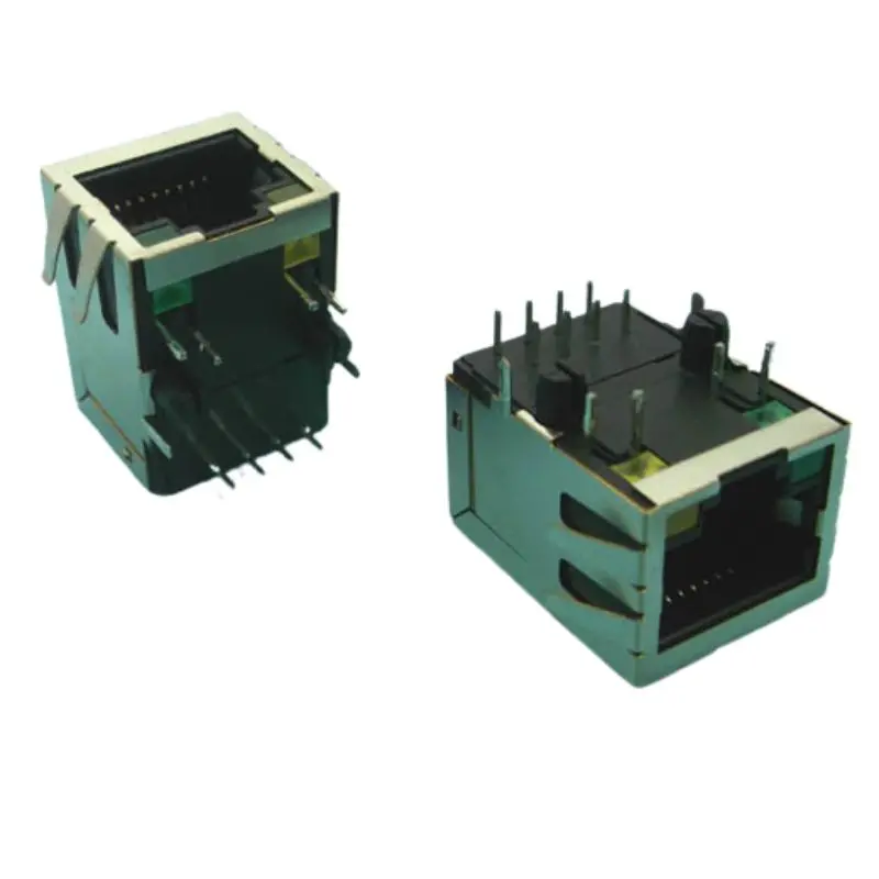 Shielded 8P8C Modular Jack With Integrated Led Indicator 1