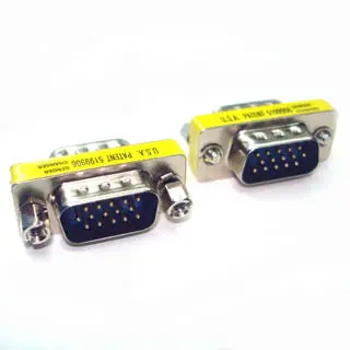Slim 15-Pin Male-To-Male Hd D-Sub Gender Changer Adapter 1