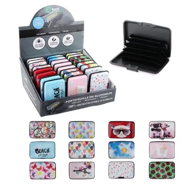 Slim Aluminum Cardholder Wallet With Vibrant Printed Designs 1