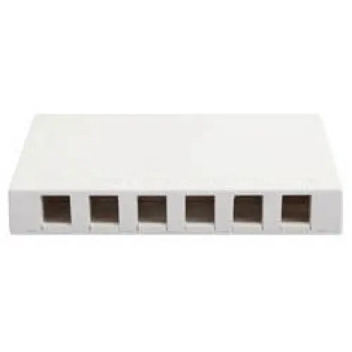 Sm12-Kx 6-Port Surface-Mount Electrical Box – Matte White Finish 1