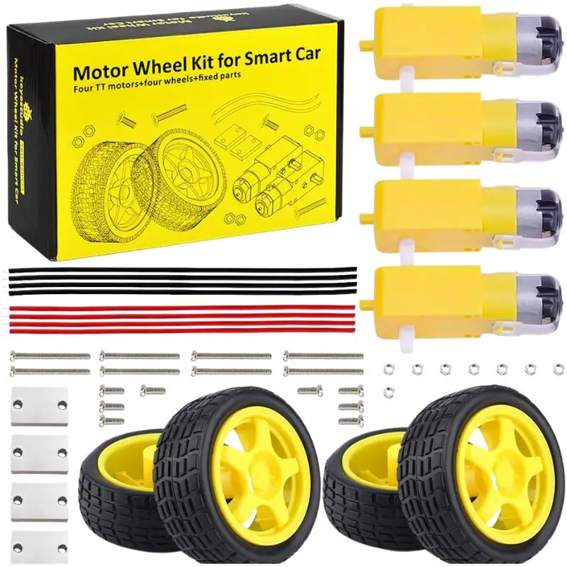 Smart Car Motorized Wheel Kit – Complete Drive Assembly For Robotics & Educational Platforms 1