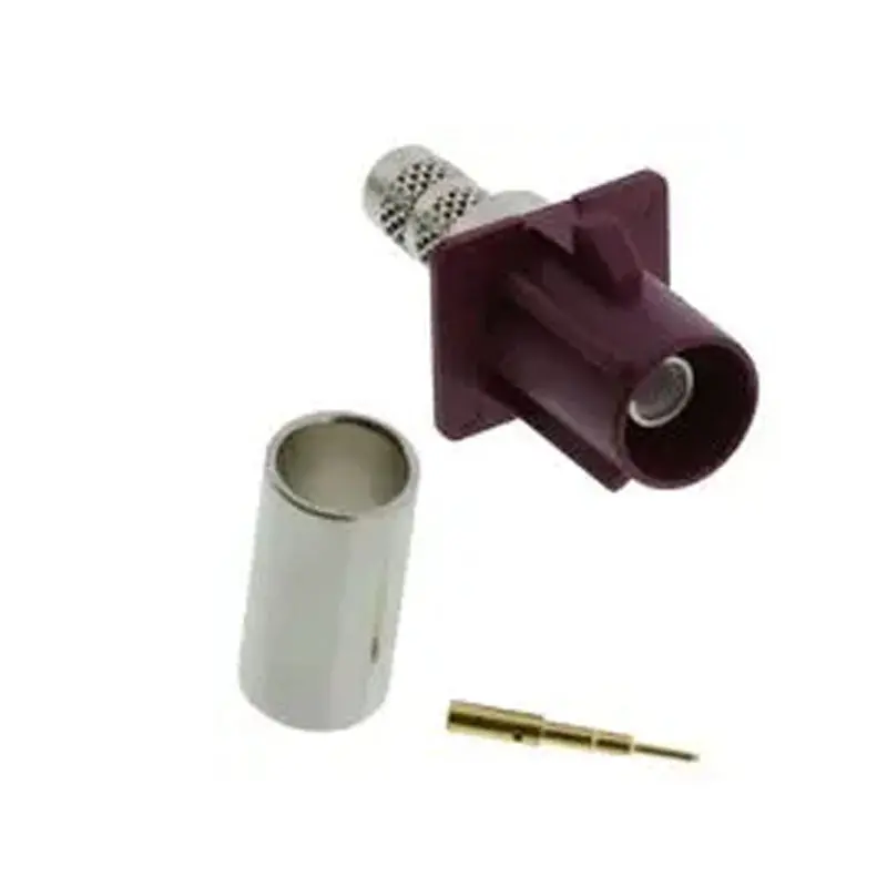 Smb Crimp Plug For Rg58 Coaxial Cable – Purple, Low-Profile 1