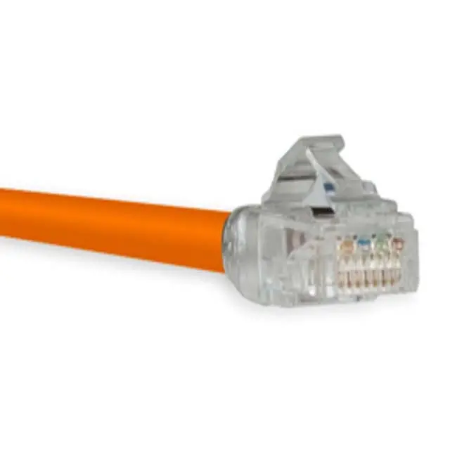 Snagless Cat6 Patch Cable – Orange, 7 Ft, Rj45 Molded Boot 1