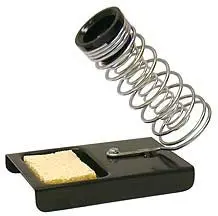 Soldering Iron Stand – Heat-Resistant Holder With Sponge And Wire Cleaner 1
