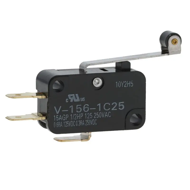Spdt Micro Switch With Roller Lever – 15A, 250Vac, 27×10Mm Body, No/Nc Configuration 1