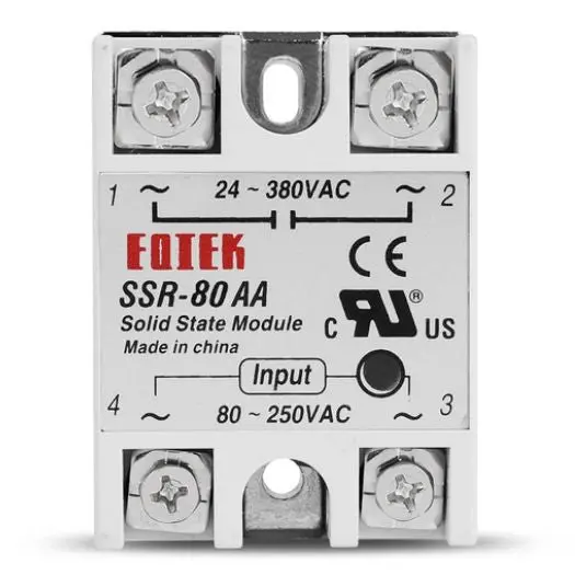 Ssr-80Aa Solid-State Ac Relay – 80A Output, 80–250V Input, Screw-Mount Design 1
