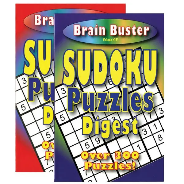 Sudoku Brain Buster Puzzle Book Set – 200+ Challenges, 2-Book Bundle – 5091-Bd1-2 1
