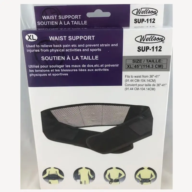 Sup-112 - Waist Support X-Large Black Fits To Waist From 36-41In 1