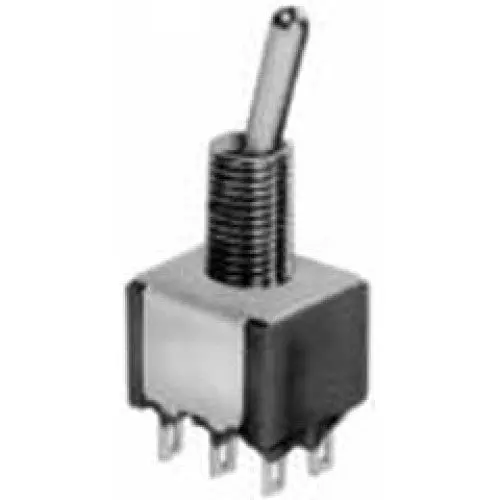 Sw1004 – Economical 2-Pole Double-Throw Toggle Switch | 6A, 125Vac, Solder Lug, 6Mm Cutout (5-Pack) 1