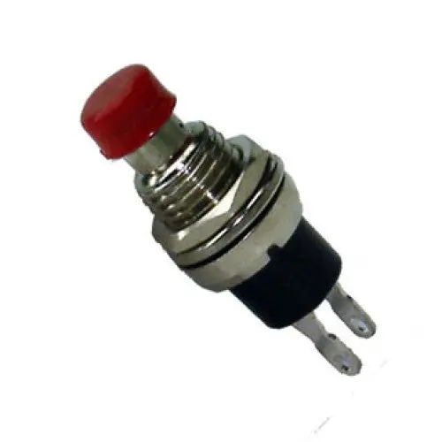 Sw1019R - Red-Capped Momentary Push Switch, 1P1T Nc, 7Mm Through-Hole, Solid Button 1