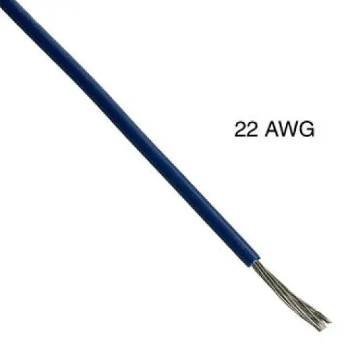T1011-21-07 Stranded Hook-Up Wire: 22 Awg, Blue, Pvc Insulated, 1000 Ft Reel 1