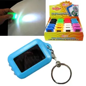 T7Ou126 Solar-Powered Keychain Flashlight – Compact Rechargeable Led Light 1