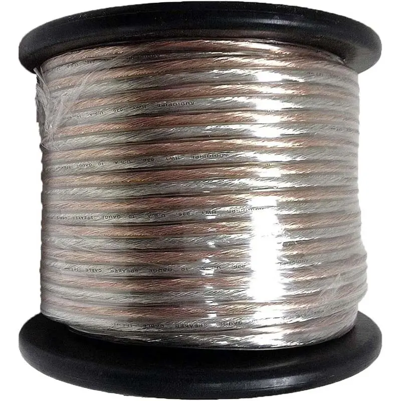 Tcbl-18-250Cpr – 18 Awg Clear Pvc Speaker Wire, 250 Feet, Oxygen-Free Copper 1