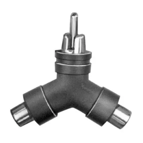 Tin-Plated Rca Splitter – Plug To Dual Jacks 1