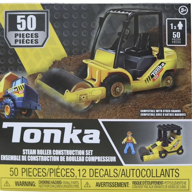 Tk3521-02 Tonka Steam Roller Construction Set – 50-Piece Interactive Playset 1
