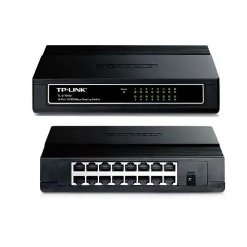 Tl-Sf1016D Fast Ethernet Switch – 16-Port 10/100Mbps Unmanaged Desktop Switch 1