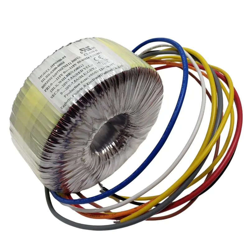 Toroidal Power Transformer – 300 Va, Dual 0–115 Vac & 0–20 Vac Secondaries, 7.5 A Max 1