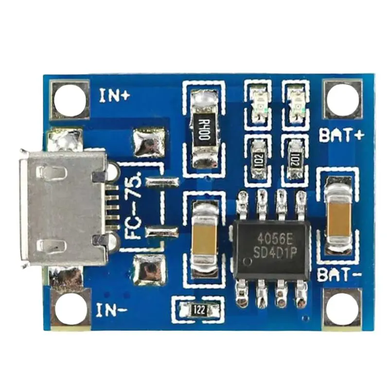 Tp4056-Based Lipo Battery Charger – 3.7V Micro Usb Input, Protection Circuit Included 1