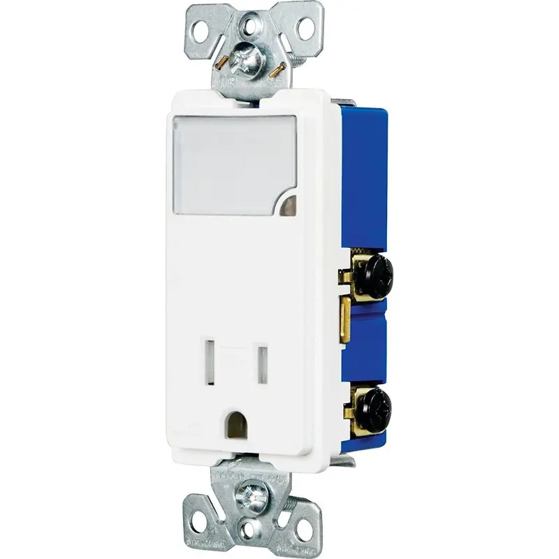 Tr7735W – Dimmable Led Night Light Receptacle, Single-Outlet, White Finish 1