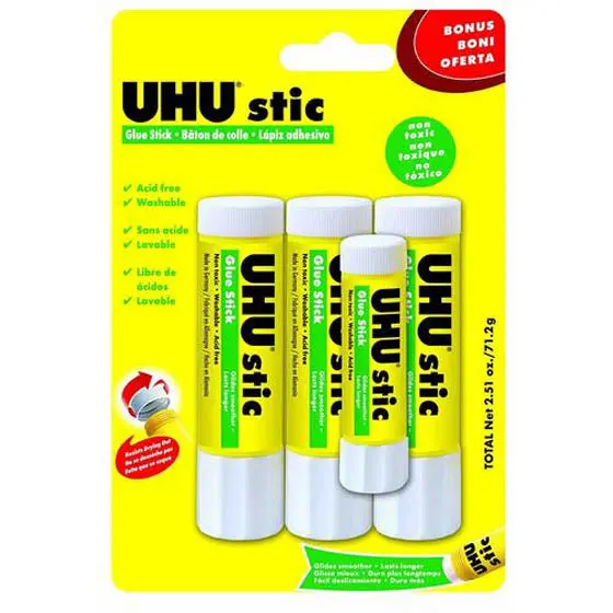 Triple-Pack Glue Sticks (3 × 21G) + Bonus 8.2G Refill 1