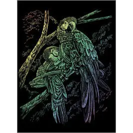 Tropical Bird Rainbow Engraving Design – Decorative Laser Artwork 1