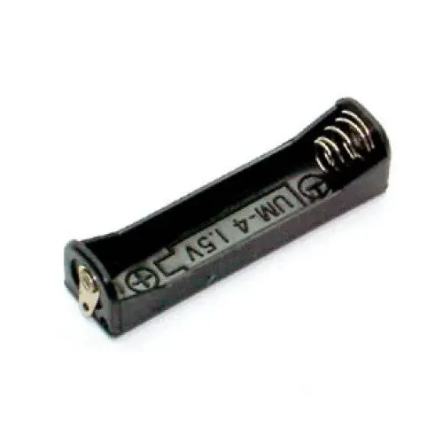 Um-4 (Aaax1) Plastic Black Battery Holder Featuring Solder Lug Terminals 1