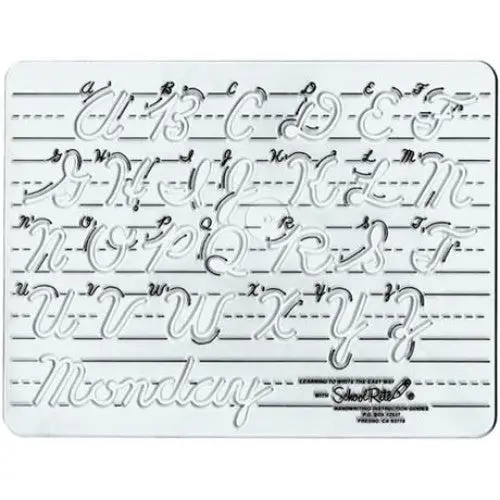 Uppercase Transitional Cursive Alphabet Template – 1-Inch Tall A–Z Letter Guide For Handwriting Practice 1