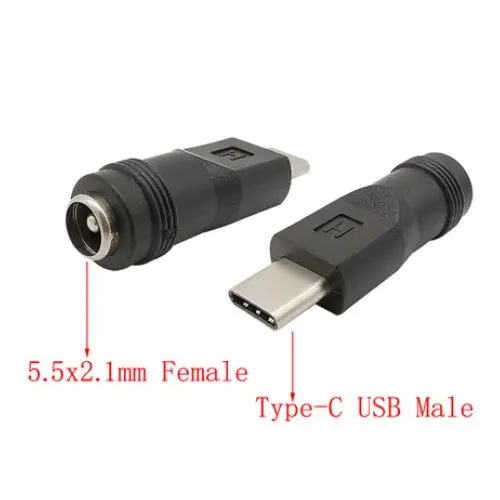 Usb-C To 2.1Mm Dc Power Adapter – Compact Jk-Style Plug Converter 1