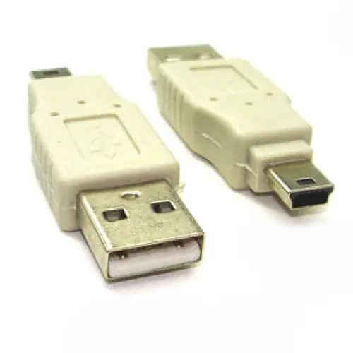 Usb Type-A Male To Mini-B Male Adapter – 5-Pin 1
