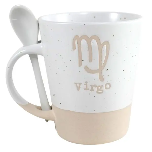 V24-236 – Virgo Zodiac Mug With Spoon, 12 Oz Ceramic 1