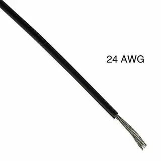 Waa-1565A – 24 Awg Stranded Black Tc Wire, 100 Ft, Pvc Insulation, Ft1 Rated, 300V, 105°C 1
