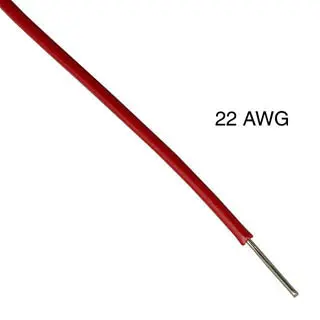 Wba-1815A Solid 22 Awg High-Temp Wire – Red, 100 Ft, Tc Pvc Insulation, 300V/105°C, Ft1 Approved 1