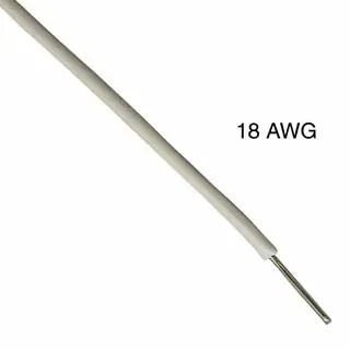 Wbb-1915A Solid-Core 18 Awg Wire – White, 100 Ft, Tr64 Pvc Insulated, Rated 300V, Ft1 Flame Test Compliant 1
