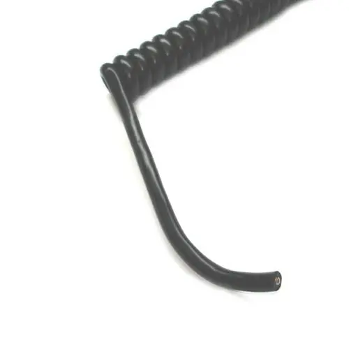 Wes-1101 Coiled Power Cord – 2-Conductor, 18 Awg, 3-Foot Black Sjt Jacket 1