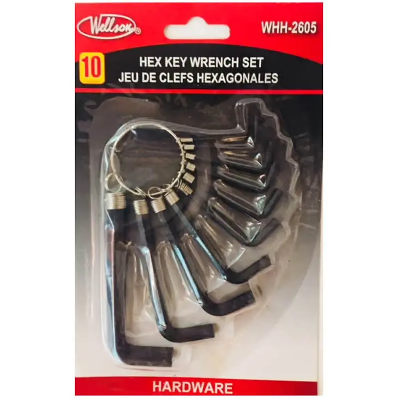 Whh-2605 – 10-Piece Sae Hex Key Set With Ergonomic Handles 1