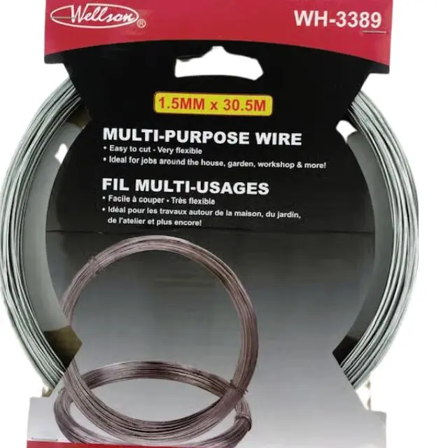Whh-3389 Multi-Purpose Steel Wire – 1.5Mm Diameter, 30.5-Meter Flexible Spool 1