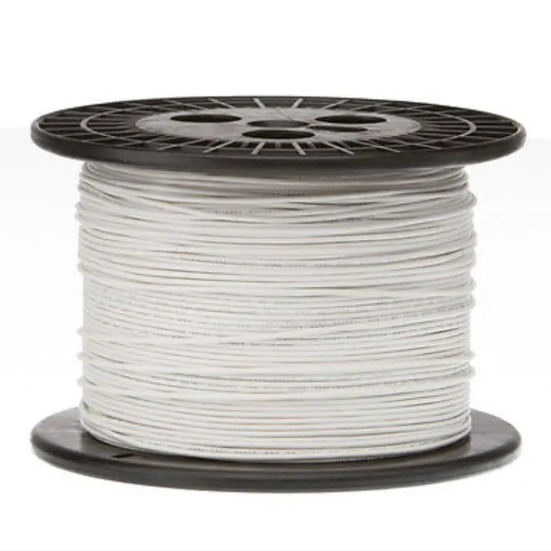 White 18 Awg Stranded Teflon Wire – 700 Ft, Unshielded, Silver-Plated Copper 1