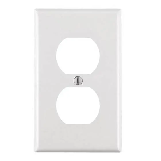 White 2-Port Plastic Electrical Wall Mount Plate – Single Unit 1