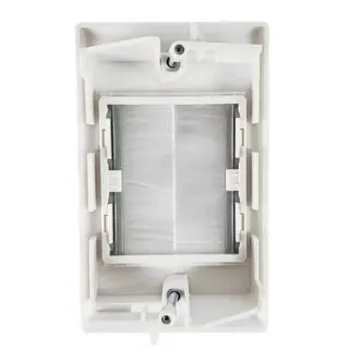 White Brush-Style Single-Gang Wall Plate With Cable Management Clips 2