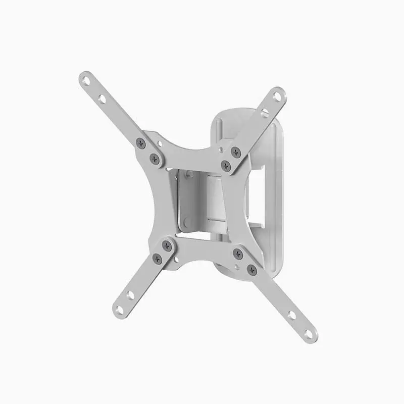 White Tilting And Swiveling Tv Mount – Adjustable Positioning For 12–39 Inch Displays 1