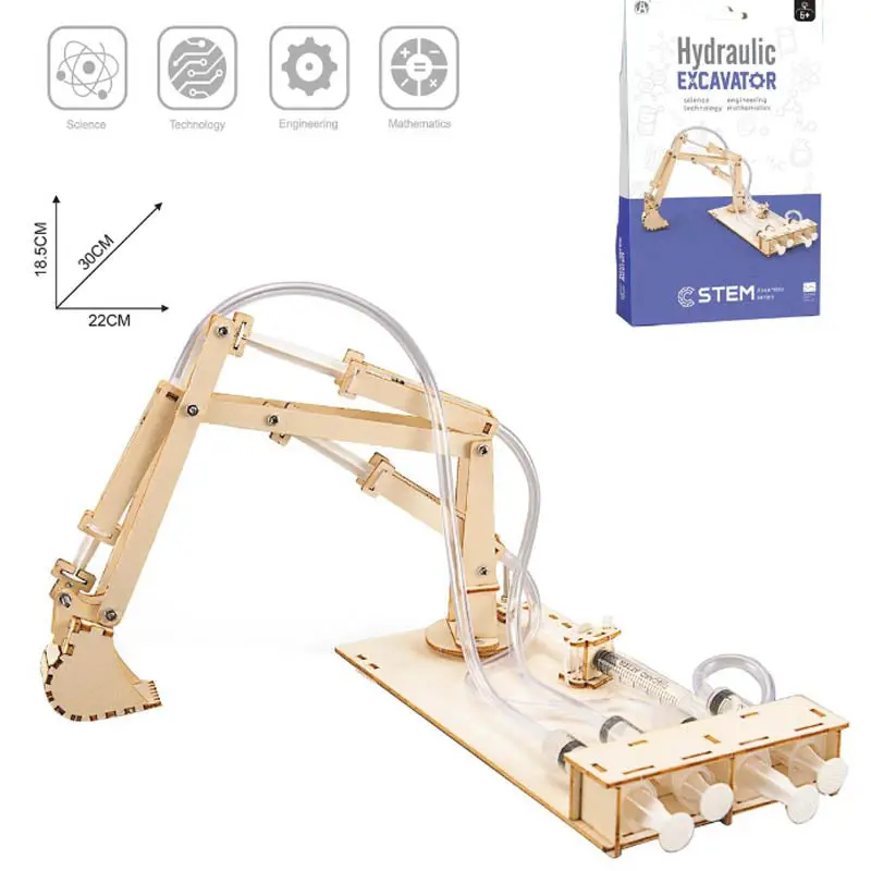 Wooden Hydraulic Excavator Stem Learning Kit 1